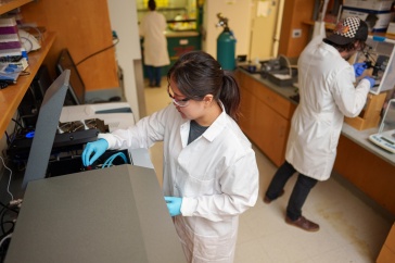 UNH scientists conducting experiments on antifreeze proteins, unlocking their potential for medicine and agriculture.