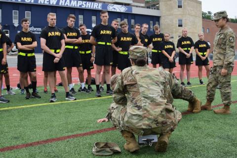 UNH Army ROTC cadets in training exercise.