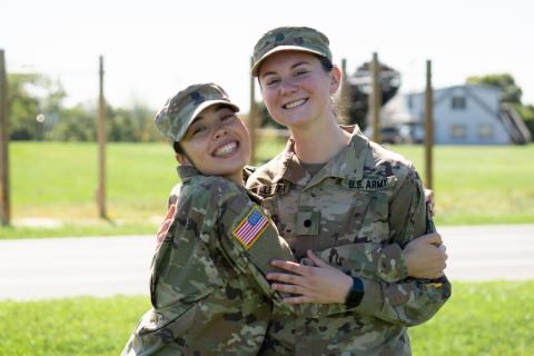 two UNH Army ROTC cadets