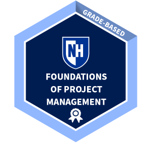 Foundations of Project Management Badge at UNH