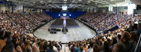 Students and families at 2024 commencement