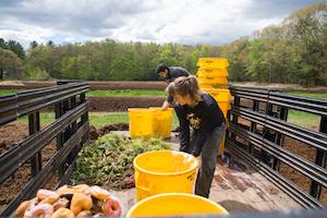 students composting