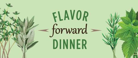 Flavor Forward Dinner Banner with Herbs