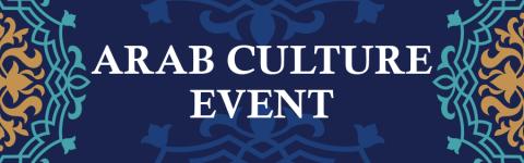 Arab Culture Event Text with Design in Background