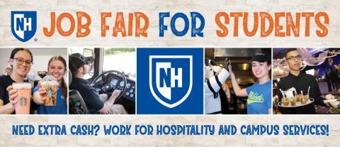 Job Fair for Students - Need extra cash? Work for Hospitality and Campus Services! Photos of HCS student staff