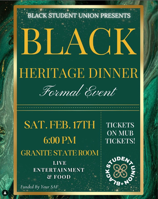 BSU Black Heritage Dinner Flyer