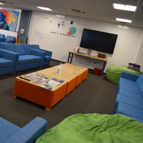 Couches and tables inside the Beauregard Center