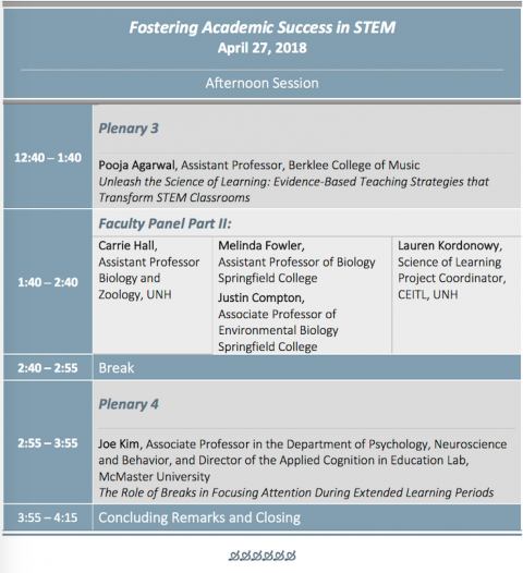 STEM Conference 2018 Schedule part 2