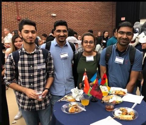 Students at International Community Reception