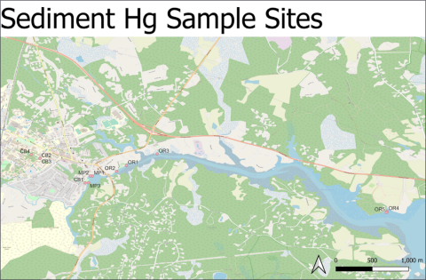 map of sample sites