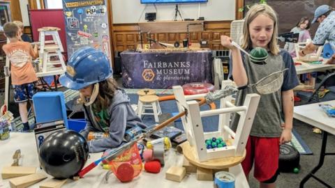 Student creates a Rube Goldberg Machine