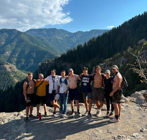 A group of students on a hike in Utah