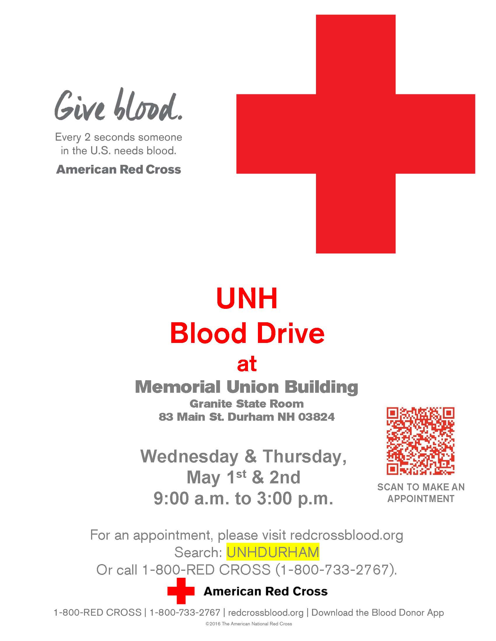 UNH Blood Drive OffCampus Engagement & Fraternity and Sorority Life