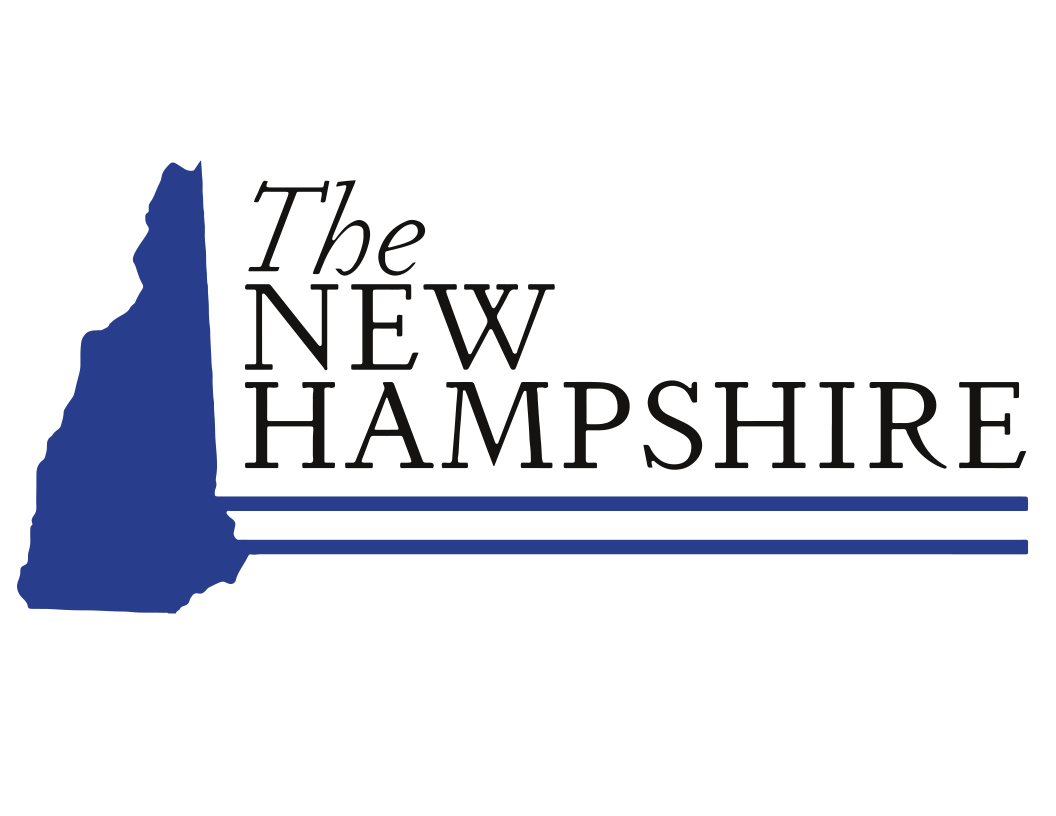 Blue logo of New Hampshire next to the title The New Hampshire