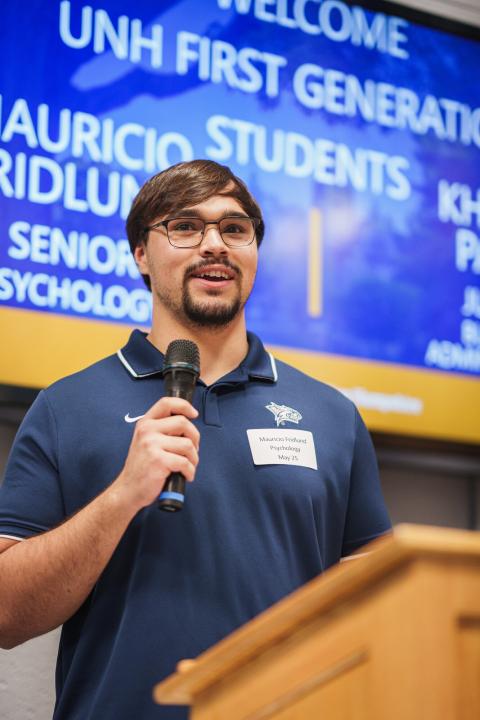 Senior Psychology major, Mauricio Fridlund