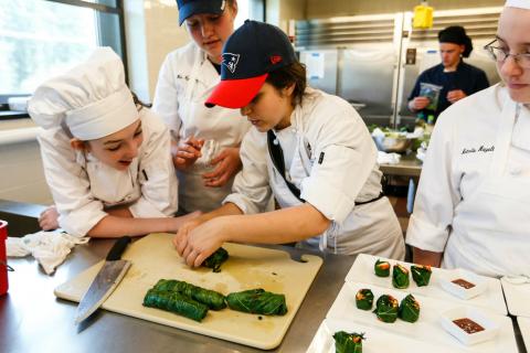 Students participating in New Hampshire Farm to School Cook Off