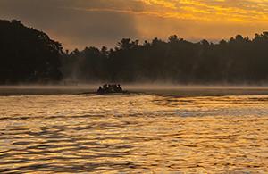 water at sunrise