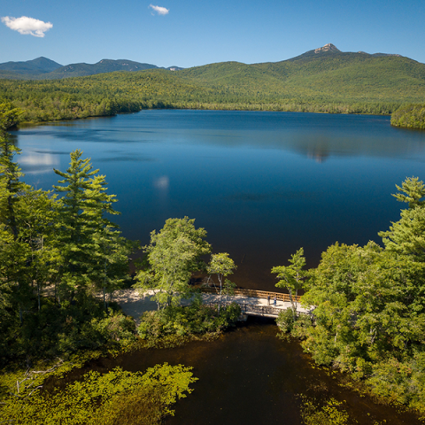 mount chicorua with lake in foreground