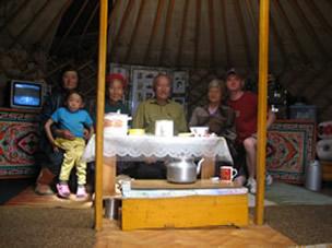 Dan Chaston with a Mongolian family