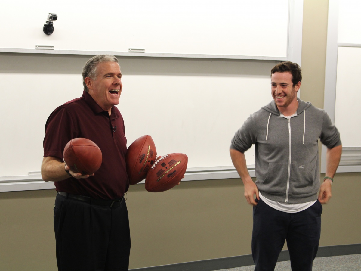 Monday Morning QB Peter King with UNH quarterback Adam Riese