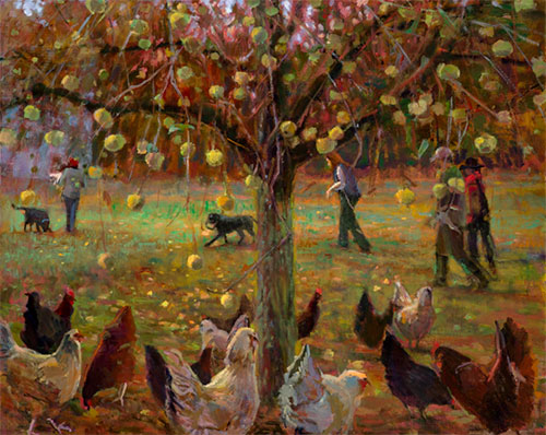 Grant Drumheller, "Apple Orchard in October"