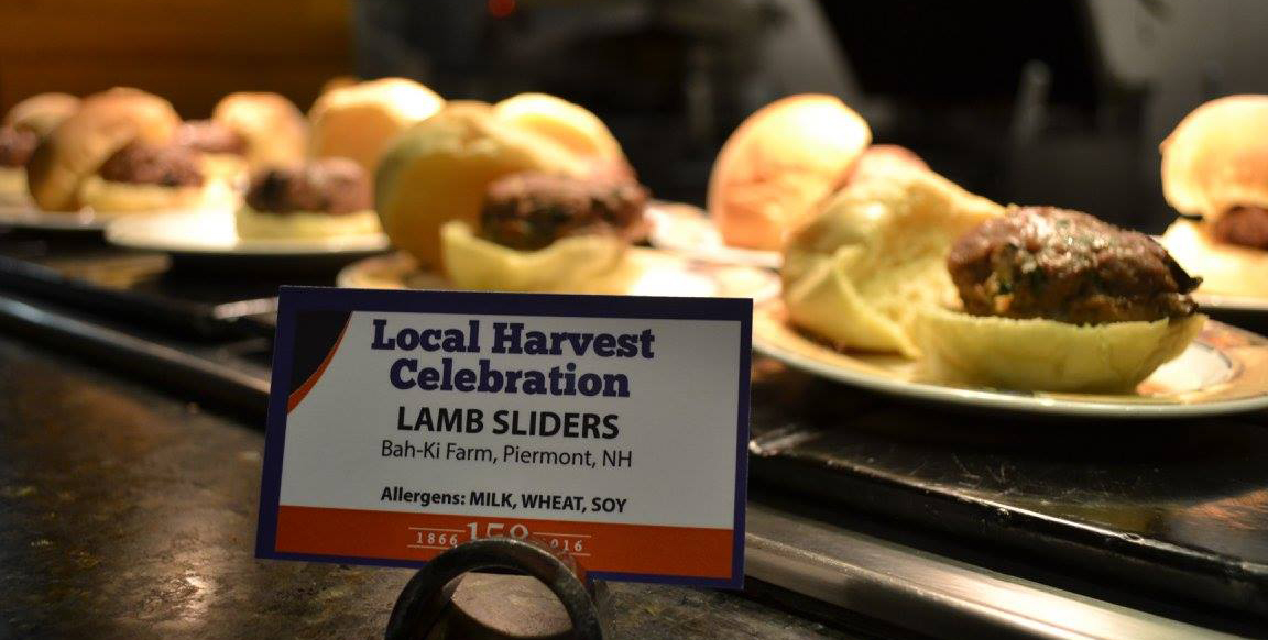 Lamb sliders at UNH harvest dinner