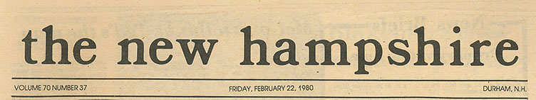 The New Hampshire, February 22, 1980