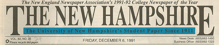 The New Hampshire, December 6, 1991