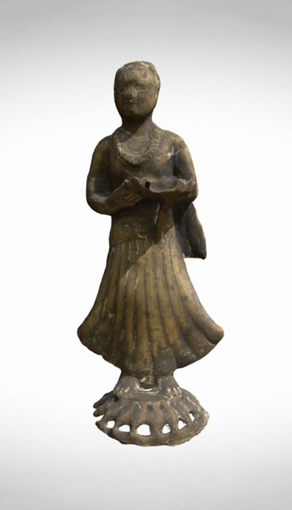 digital rendering of Female Attendant Figurine