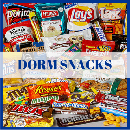 dorm snacks graphic