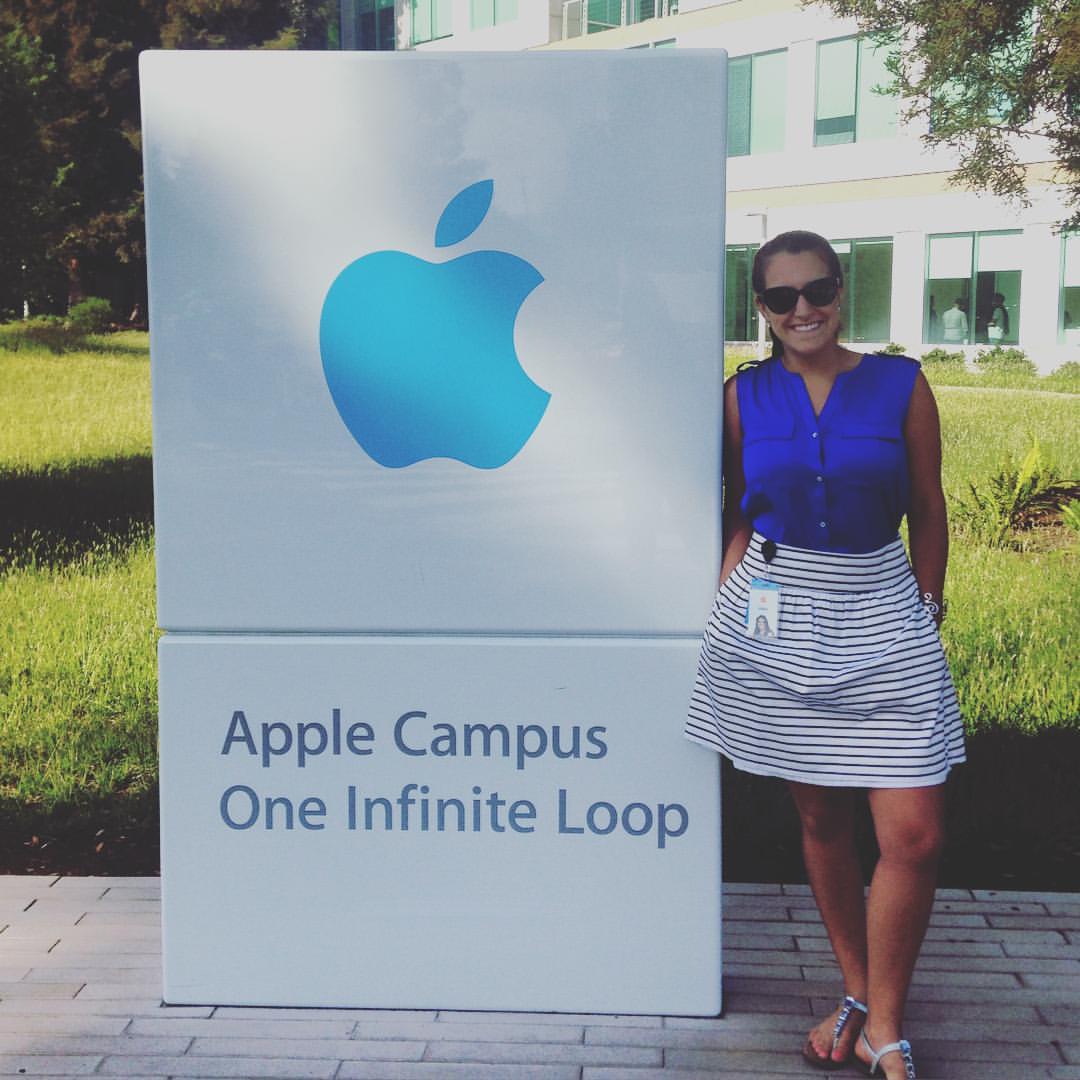 UNH student Abby Koczera ‘17 outside Apple
