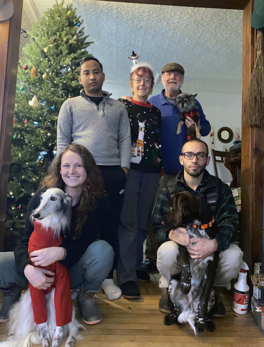 Professor Bonnie Brown and her family at Christmas