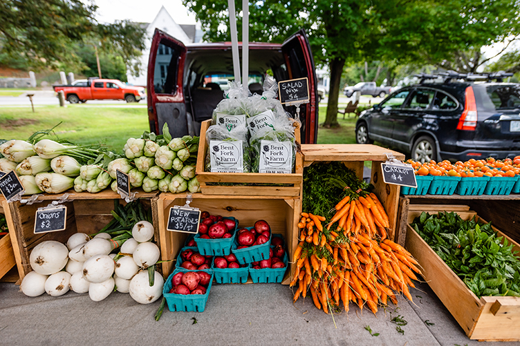 Vegetables at a farm stand