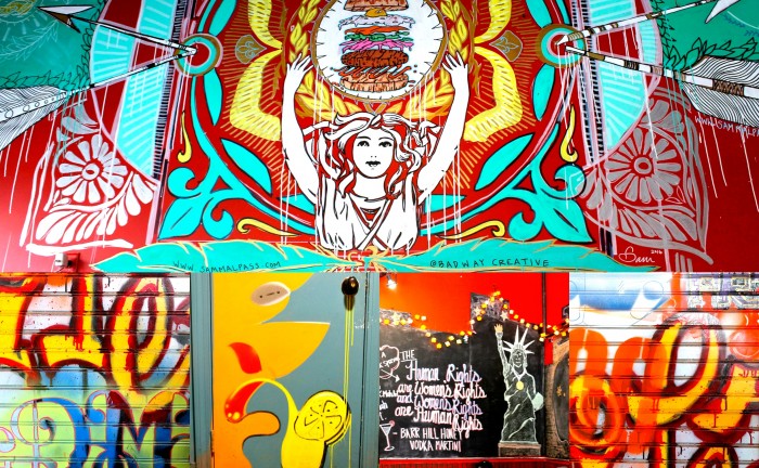 collage of artwork at Street