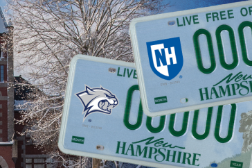 UNH license plate decal image
