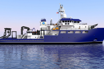 An artist’s rendering of the new Regional Class Research Vessel 