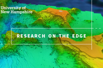 A map graphic with the words "Research on the Edge" 