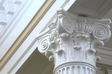 architectural detail of college building
