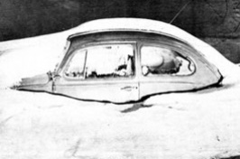 volkswagen covered by snow from 1978 blizzard