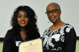 yvette george with student