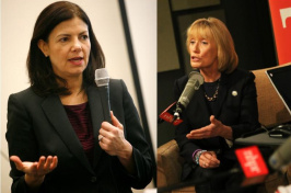 Kelly Ayotte and Maggie Hassan (Photos: NHPR)