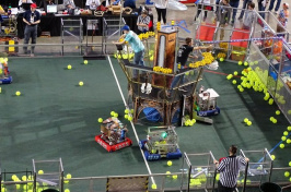Students from throughout New England are competing at the FIRST Robotics District Competition at UNH. (KIMBERLEY HAAS/Union Leader Correspondent)