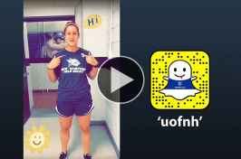 Jessica Schmidt '18 does a “uofnh” Snapchat takeover
