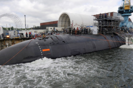 a submarine at Portsmouth Naval Shipyard