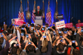 Image of crowd at a debate