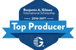 The Gilman Scholars Top Producer badge