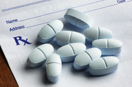 pills on a prescription sheet