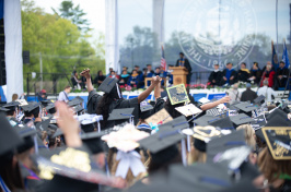 A view of the crowd at UNH Commencement 2018