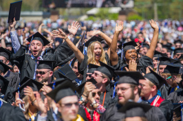 Students at 2019 commencement