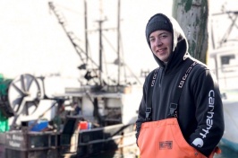 Brendan Landry ‘17 at fishing pier 